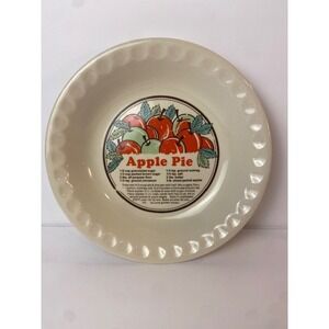 Sunnycraft Sunstone Collection Apple Pie Recipe Ceramic Baker Dish 11011 Cream